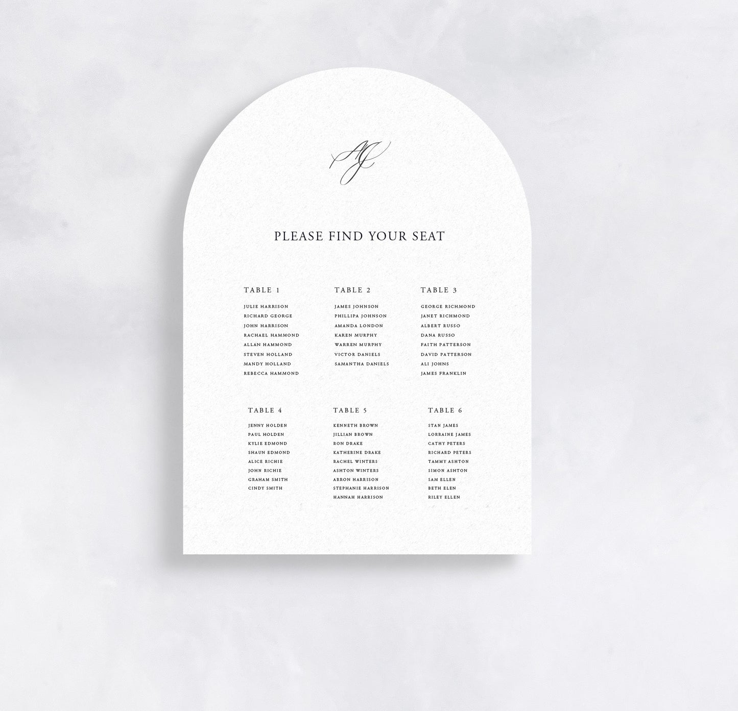Amanda - Seating Chart