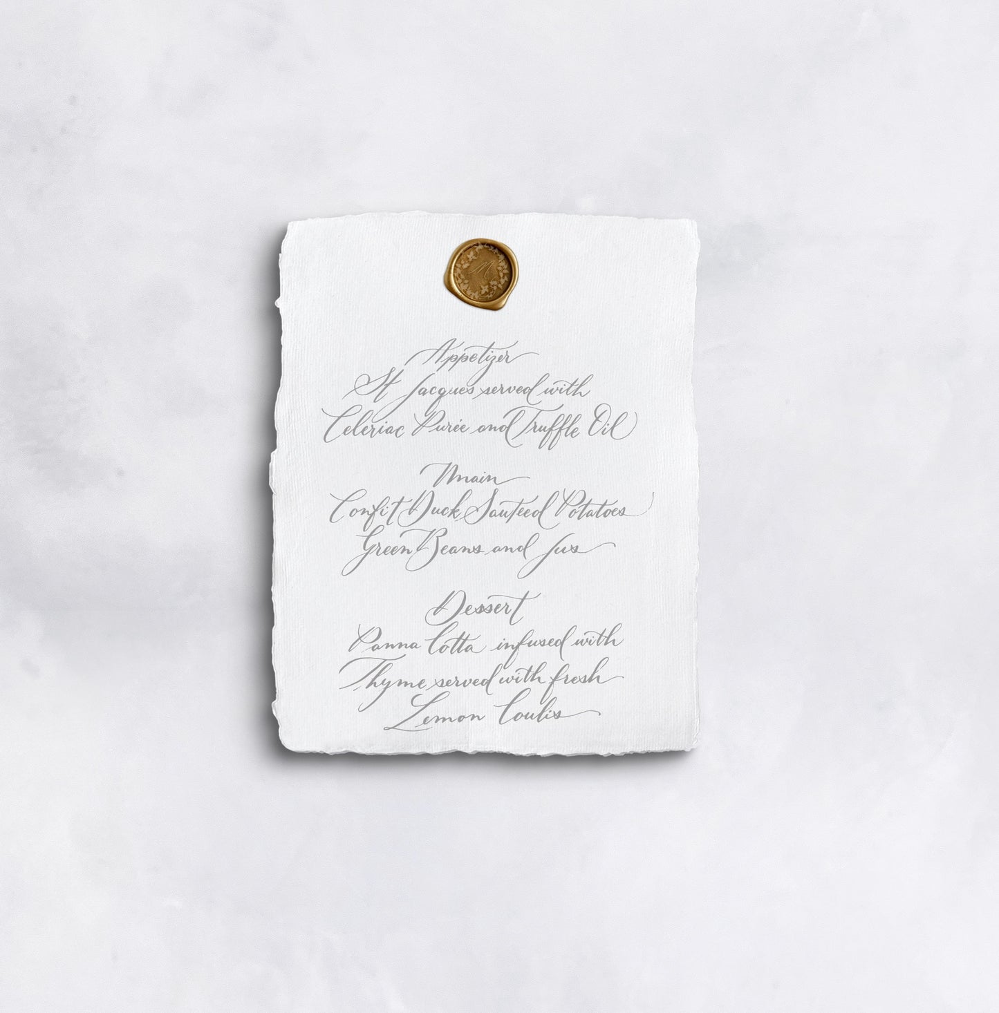 Heirloom Luxe - Menu